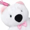 White plush puppy pendant, cute and adorable pet keychain bag, decorative plush toy Application Scenario